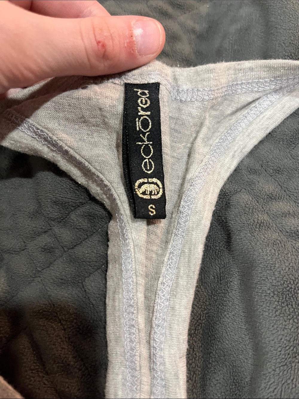Ecko Unlimited Y2k Gray Racerback Tank with Gold Logo - Picture 2 of 6